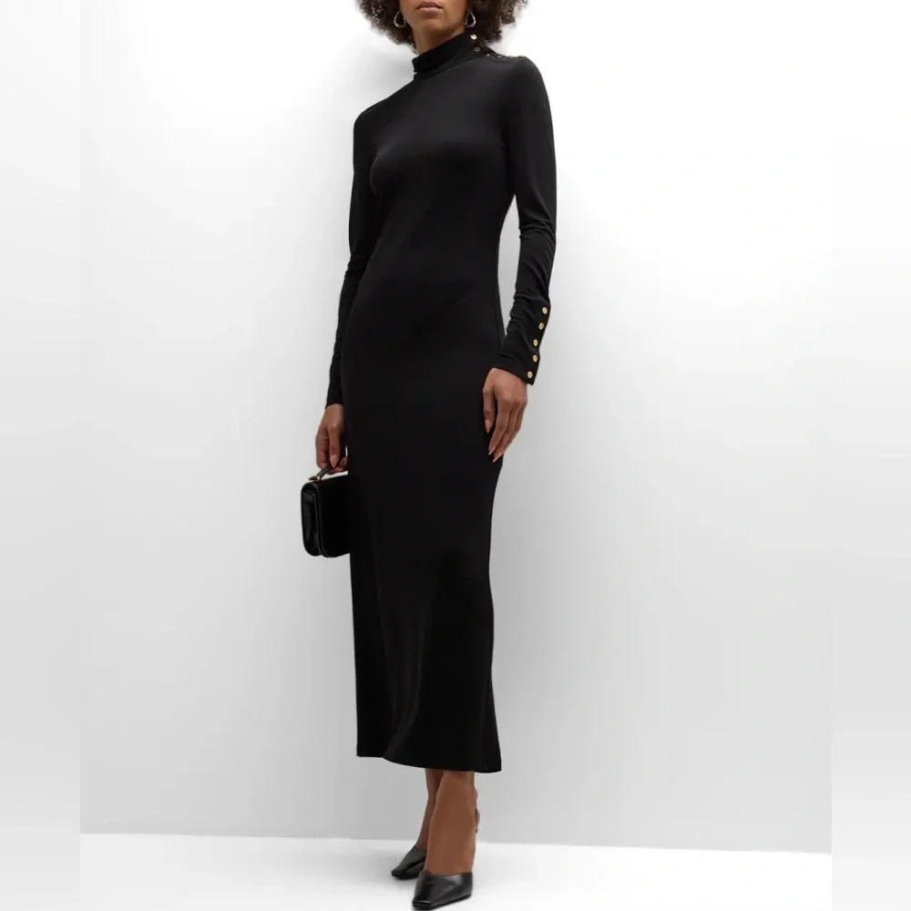 black bodycon dress with gold studs Halterneck Damask Sequin Bodycon Mini Dress FT19757